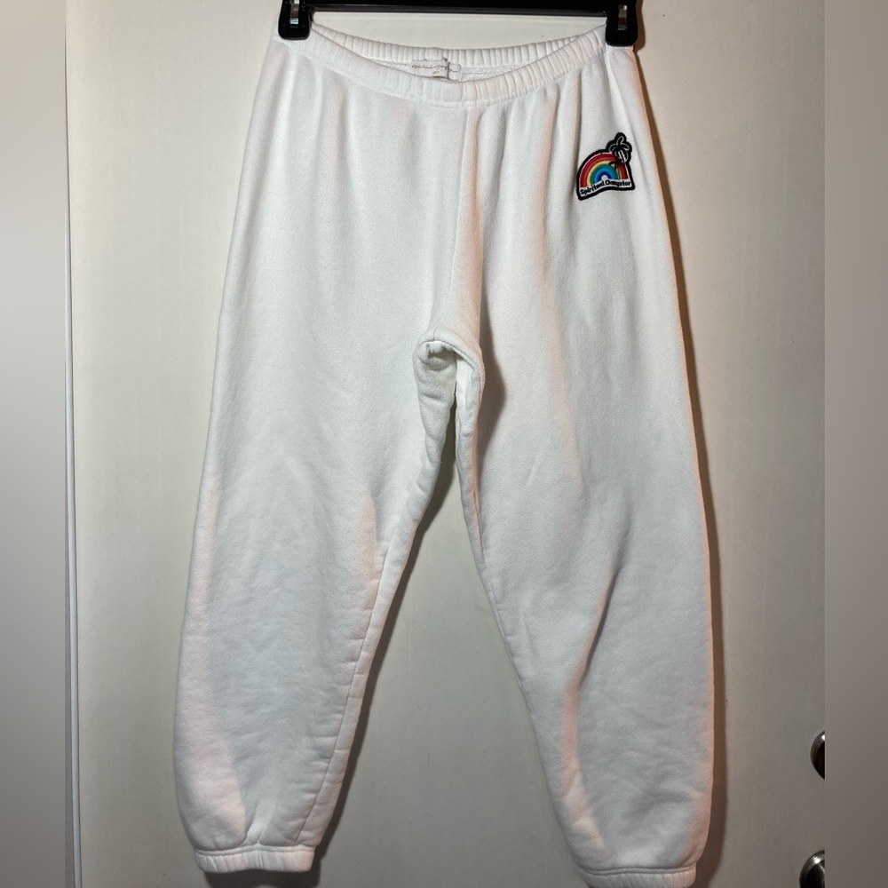 Spiritual Gangster Perfect Terry Sweatpants Rainbow Patch Cotton Size Large - Picture 4 of 16
